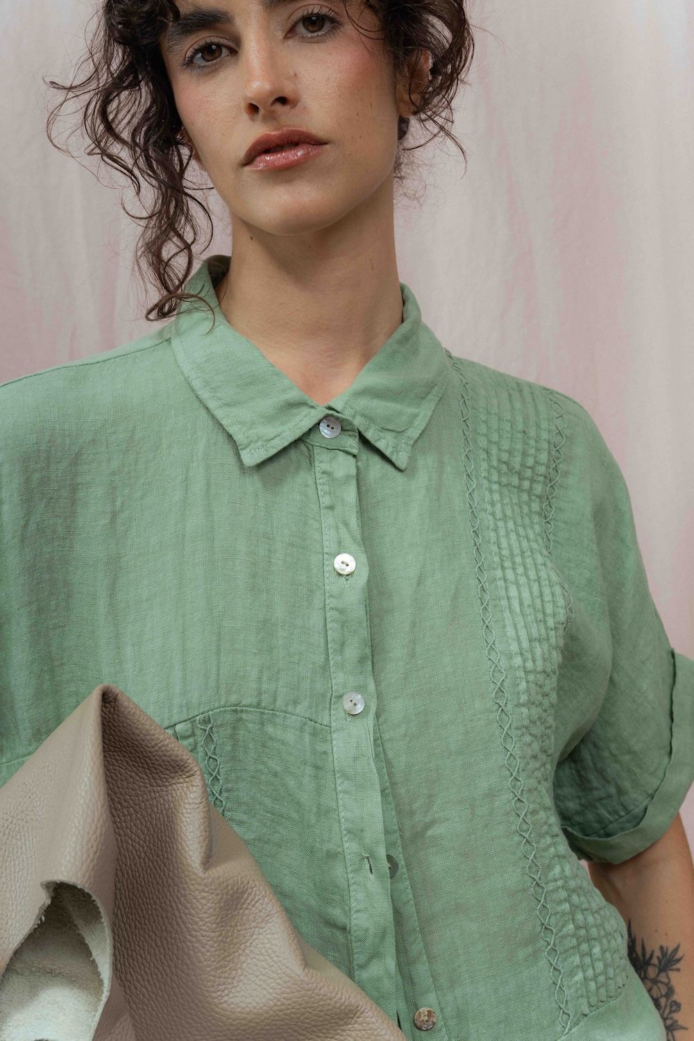 CAMISA KELLY verde talle único