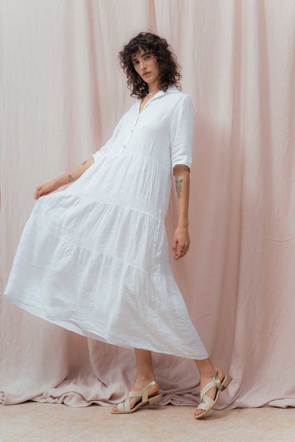 VESTIDO LUCERO blanco talle único