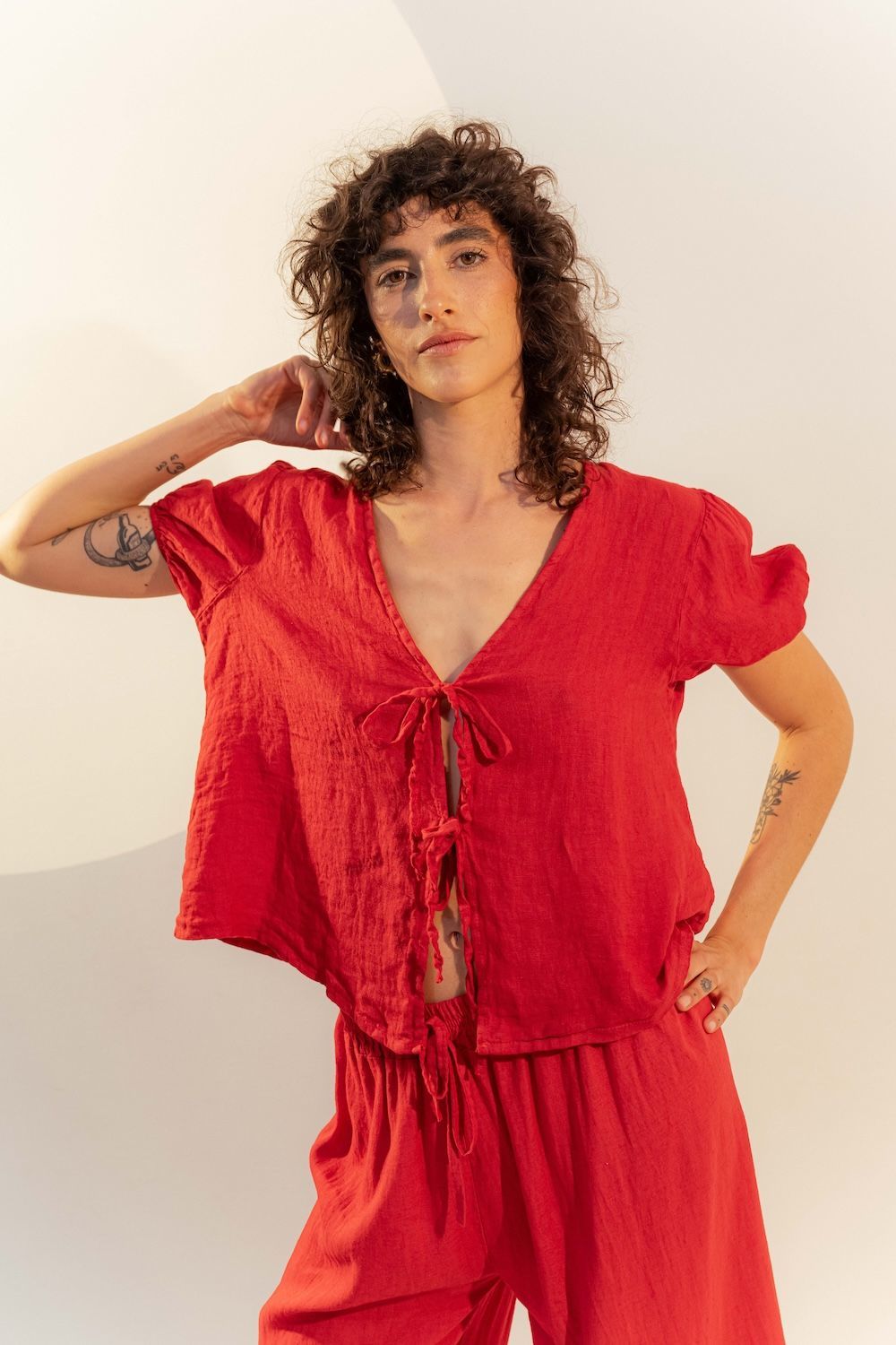 BLUSA MARY rojo talle único