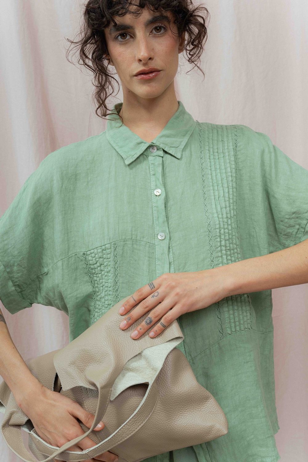 CAMISA KELLY verde talle único