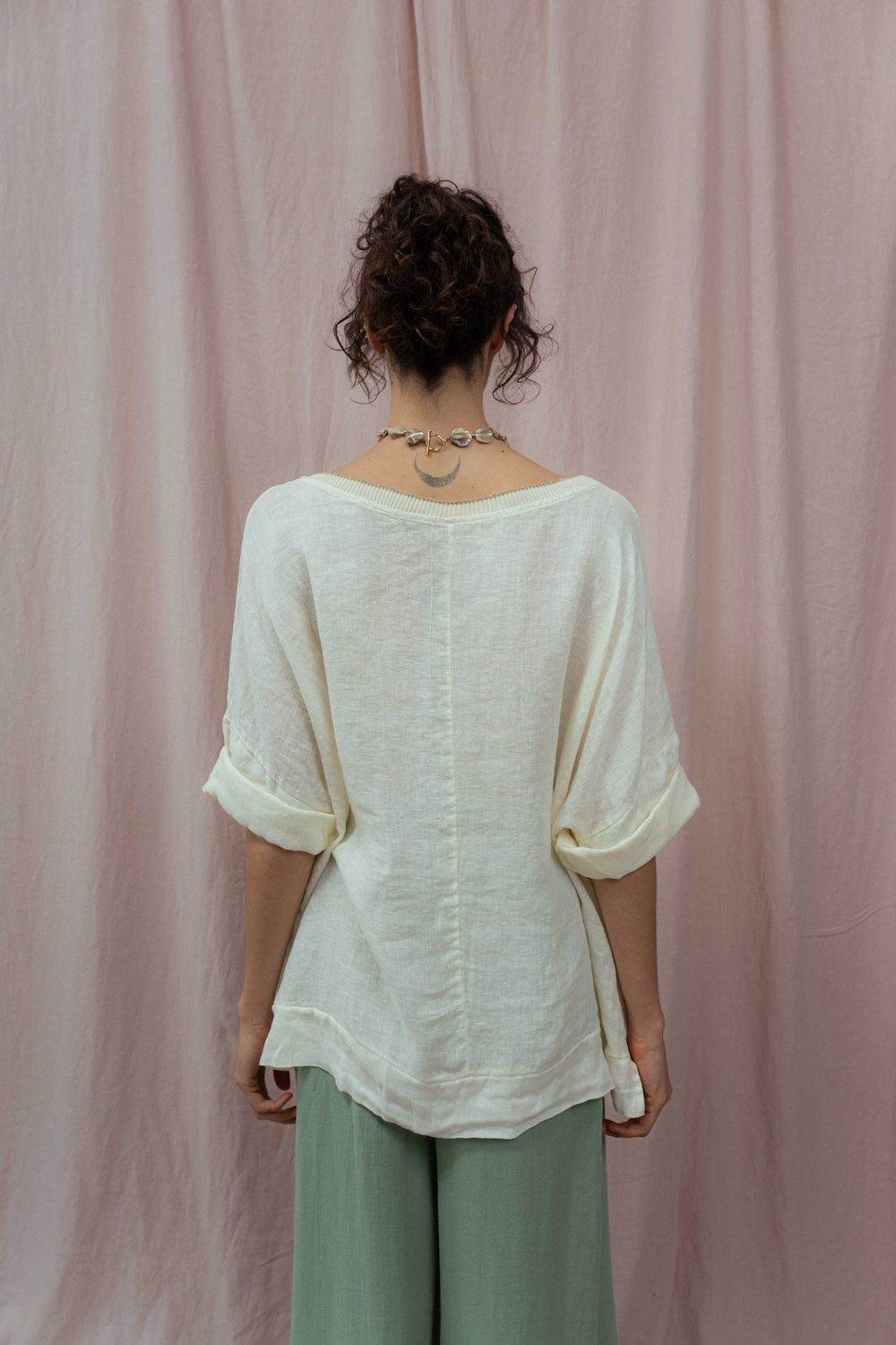 BLUSA OCEAN beige talle único