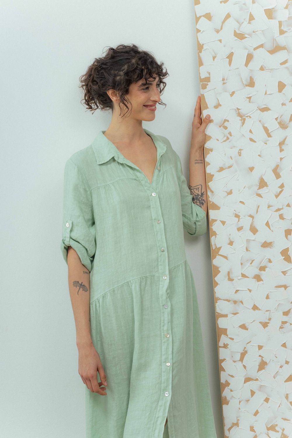 VESTIDO MYKONOS verde talle único